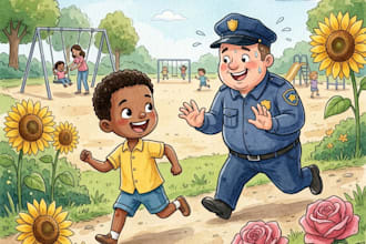 design children story book illustration water color book, children illustration