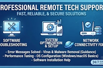 provide remote tech support and software troubleshooting
