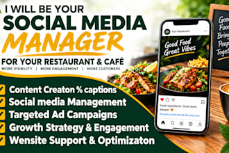 be your social media manager for a restaurant  and cafe SMM