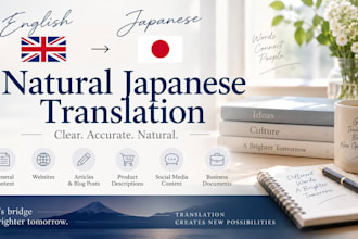 translate english to natural japanese