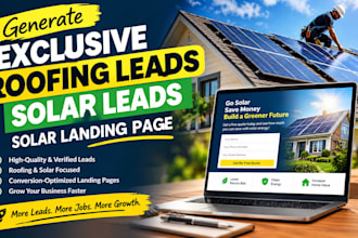 generate exclusive roofing leads solar leads solar landing page