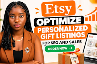 optimize etsy personalized gift listings for SEO and sales for esty