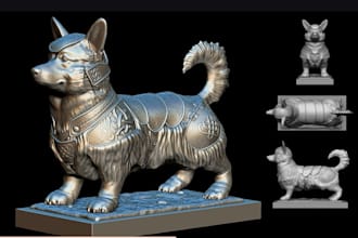 create 3d dog model