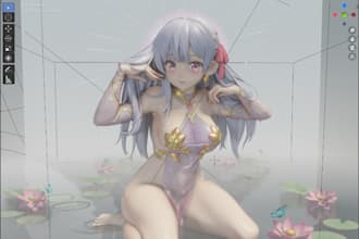 optimize vtuber model, live2d vtuber avatar, yuri anime, vrchat avatar, sfw, vrm