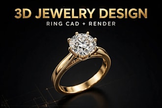design 3d jewelry cad model for ring, pendant, earring