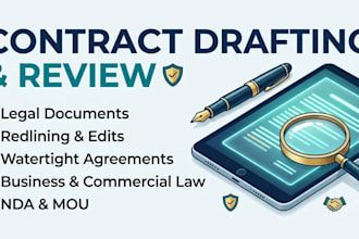 draft legal contracts, ndas, saas and business agreements