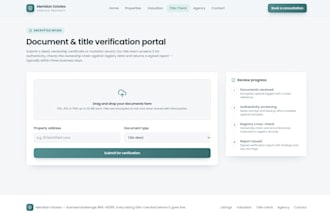 build an ai real estate website with listing generator and portal