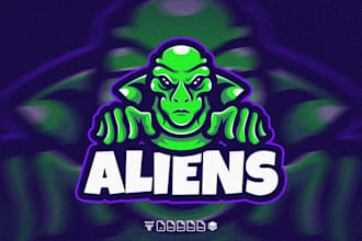 design a unique alien logo for your brand