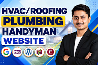build plumbing website, hvac, roofing or handyman website on wordpress