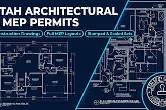 prepare utah architectural construction drawings electrical and mep permit plans