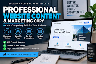 write professional website content and marketing copy