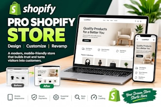 design or revamp a professional shopify store