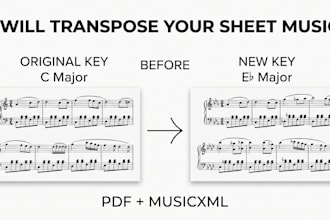 transpose your sheet music to any key