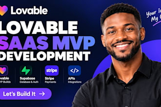 lovable saas mvp ai web app with supabase stripe API and authentication