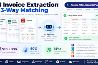 do ai invoice or document extraction and 3 way matching