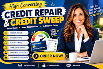 expert credit sweep and repair your credit report score remove negative items