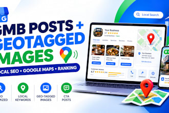 create gmb post with geotagged image and optimization for top ranking