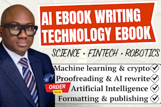 ghostwrite ai, technology, science, fintech and robotics ebooks for authors