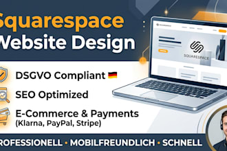 design or redesign a professional, dsgvo compliant squarespace website