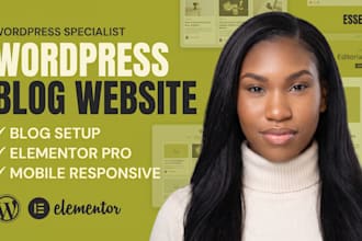 design a professional wordpress blog website with elementor pro