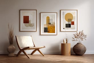 design trendy wall art or printable posters
