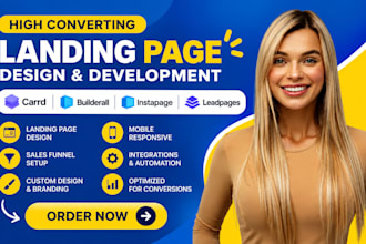 design a high converting landing page with carrd builderall instapage leadpages