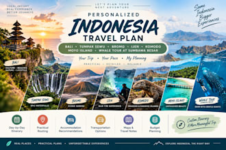 create a personalized bali java and komodo travel itinerary