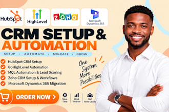 setup hubspot crm gohighlevel mql automation zoho microsoft dynamics migration