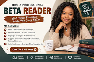 beta read your novel and provide detailed inline feedback and critique