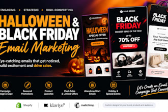 create halloween email campaign and black friday email marketing campaigns