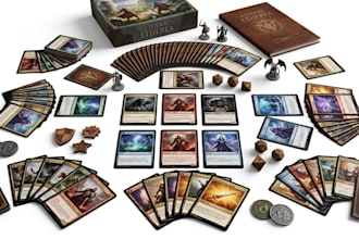 develop fantasy board game, card game development, tabletop game and rulebook