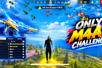 design an eye catching gaming thumbnail for youtube