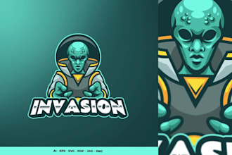 design a cool and creative high quality alien logo