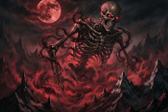 draw detailed dark art illustration