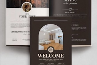 design a professional airbnb welcome book in canva perfectly