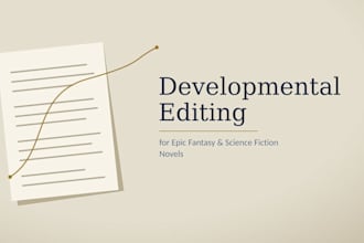 do developmental edit to your fantasy or sci fi manuscript
