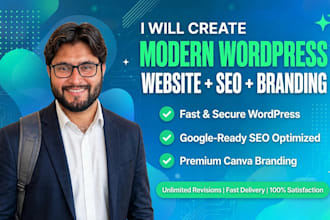 create modern wordpress website with seo and branding