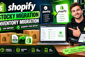 fix shopify stocky migration inventory migration, csv import, shopify pos setup