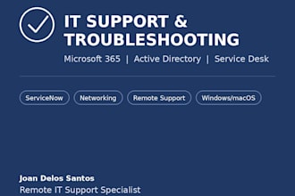 provide remote IT support and tech troubleshooting