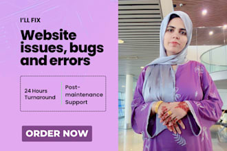 fix website issues, bugs, and errors in 24 hours