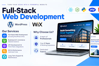 build wordpress, wix websites and provide full stack web development services