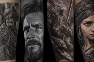 do unique customized realism tattoo design