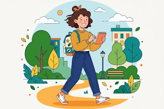 design a 2d flat illustration for your website
