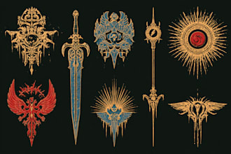 design a custom fantasy faction crest illustration for you