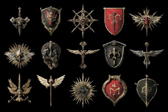 design a custom fantasy faction crest illustration for you