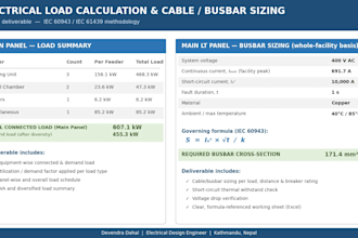 do electrical load calculation and load schedule