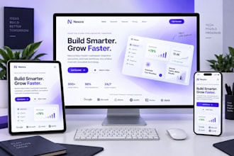 design and develop a responsive landing page website