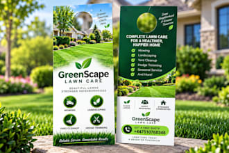 design lawn care door hangers for landscaping mowing and yard service businesses