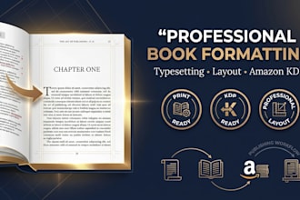 design professional, book typesetting, formatting for amazon KDP and ebook