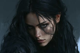 paint a dark fantasy portrait